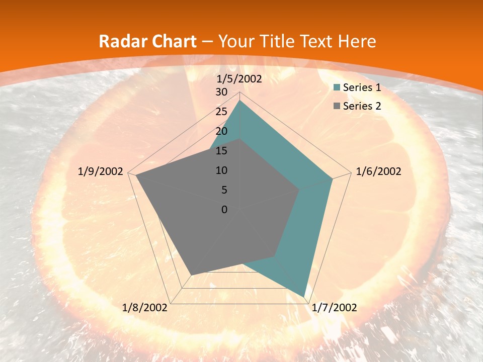 An Orange Being Squeezed Into Water With A Fork PowerPoint Template