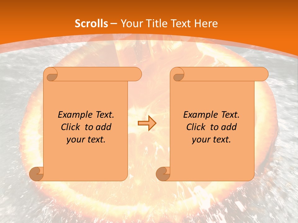 An Orange Being Squeezed Into Water With A Fork PowerPoint Template