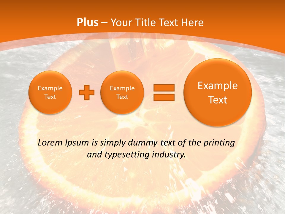 An Orange Being Squeezed Into Water With A Fork PowerPoint Template