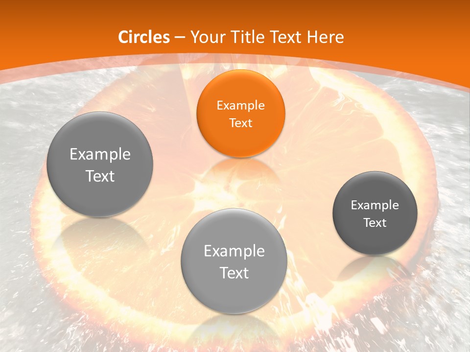 An Orange Being Squeezed Into Water With A Fork PowerPoint Template
