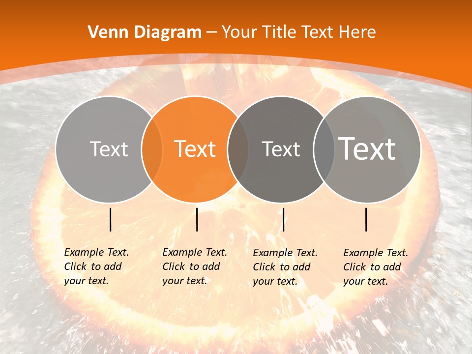An Orange Being Squeezed Into Water With A Fork PowerPoint Template