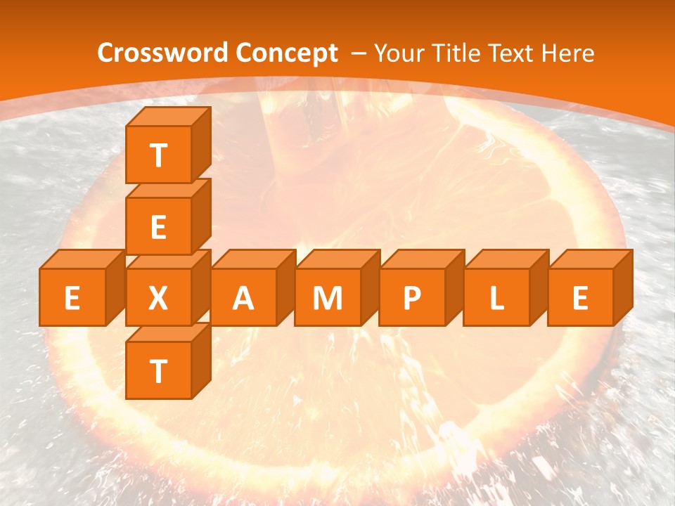 An Orange Being Squeezed Into Water With A Fork PowerPoint Template