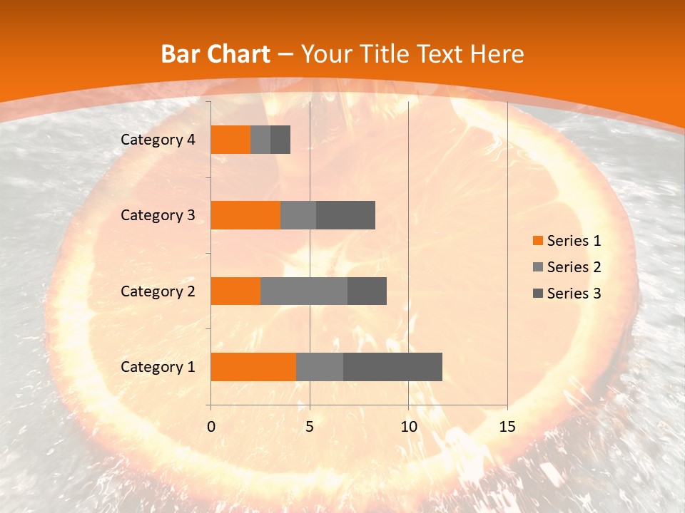 An Orange Being Squeezed Into Water With A Fork PowerPoint Template