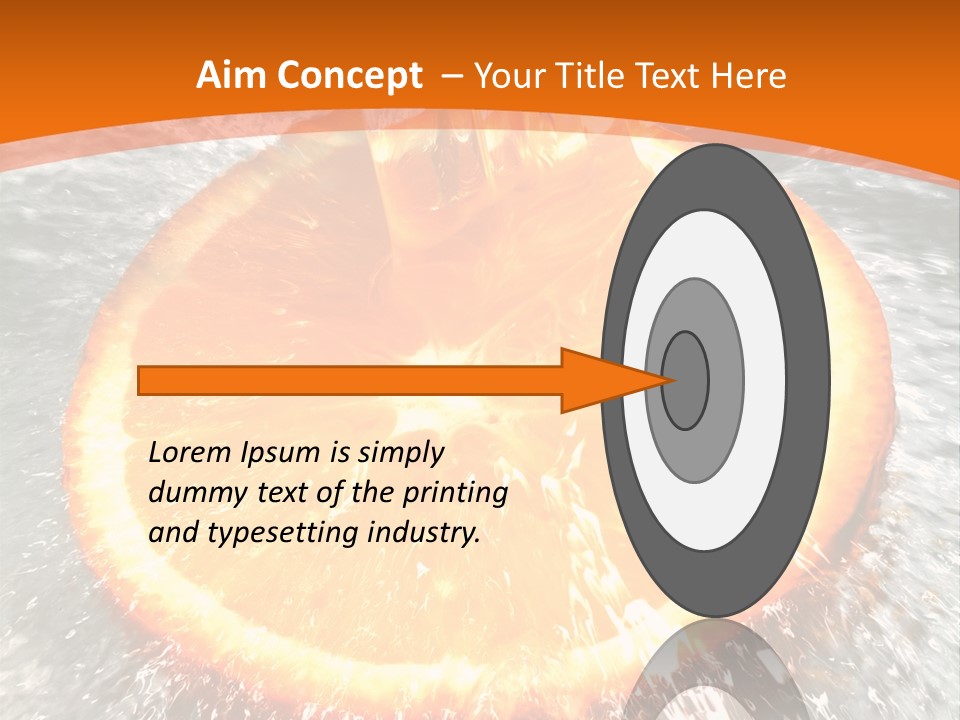 An Orange Being Squeezed Into Water With A Fork PowerPoint Template