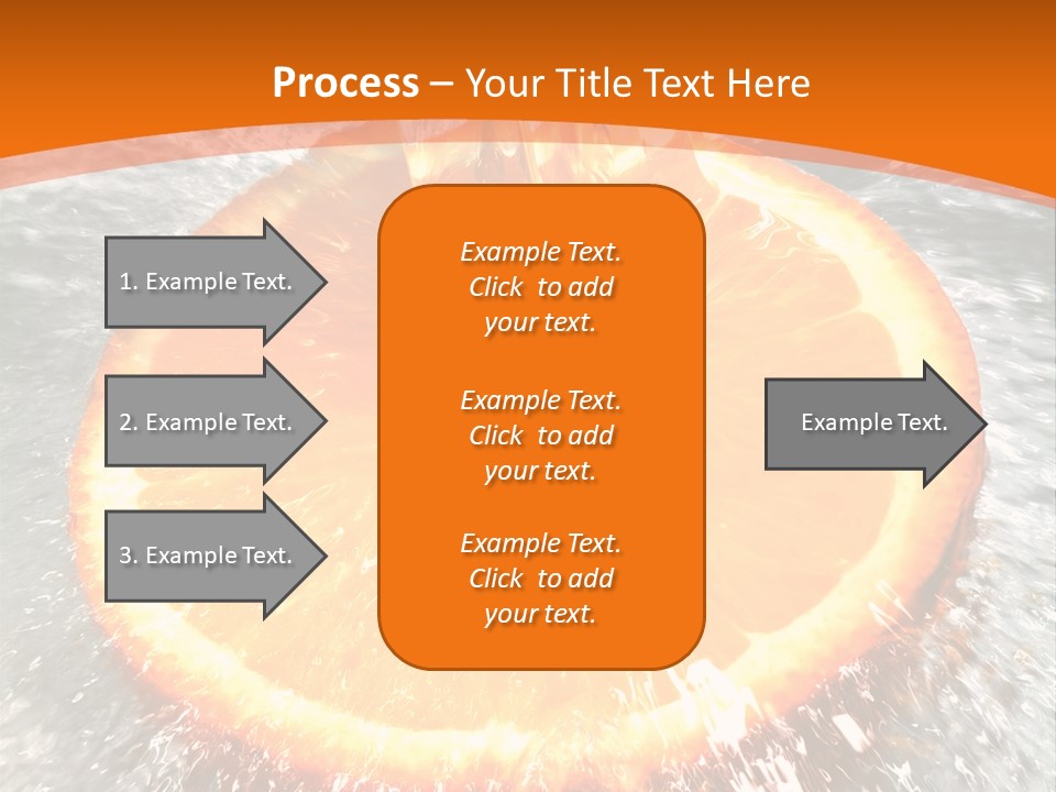 An Orange Being Squeezed Into Water With A Fork PowerPoint Template