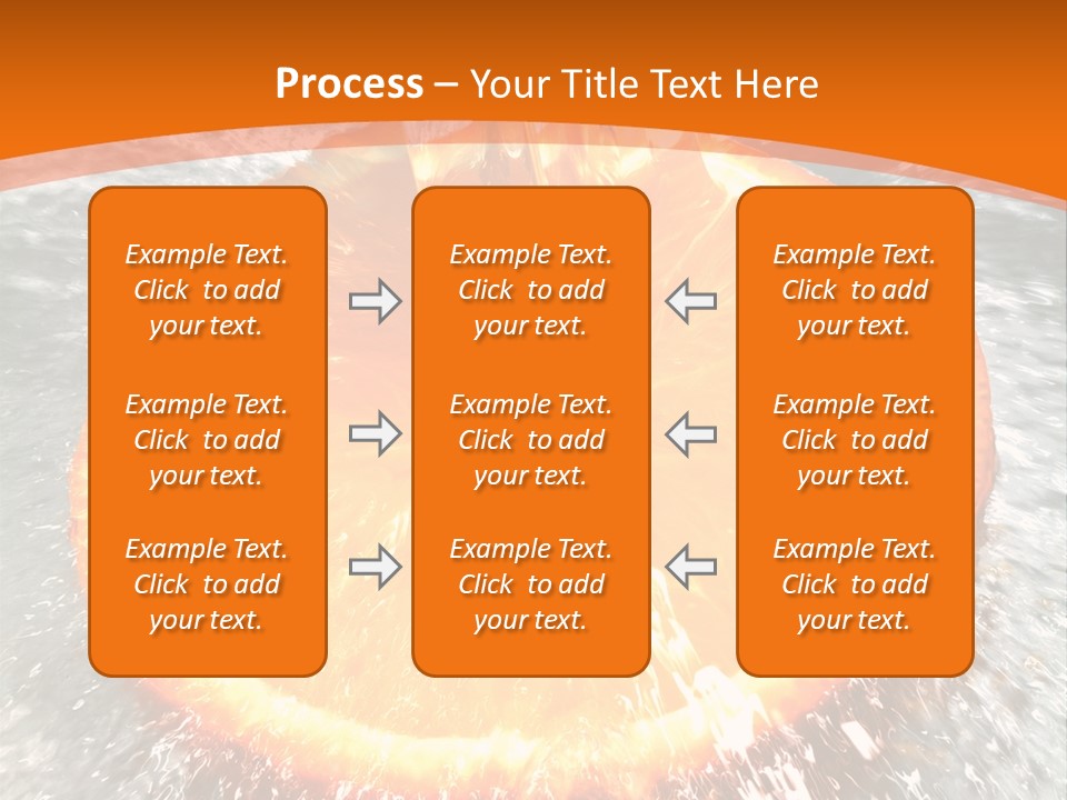 An Orange Being Squeezed Into Water With A Fork PowerPoint Template
