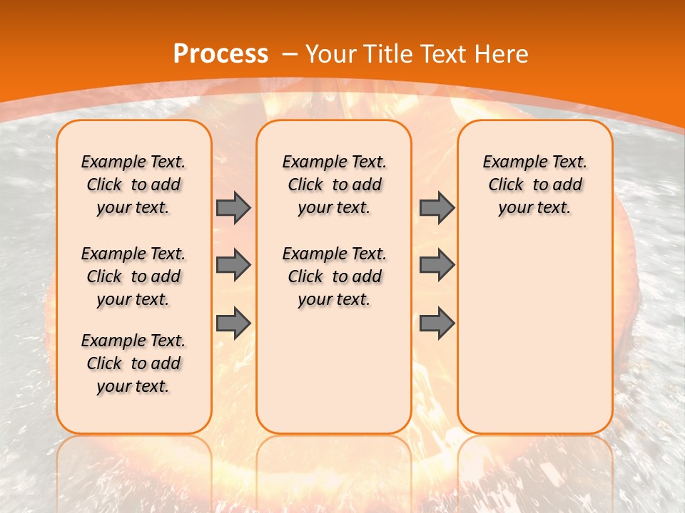 An Orange Being Squeezed Into Water With A Fork PowerPoint Template