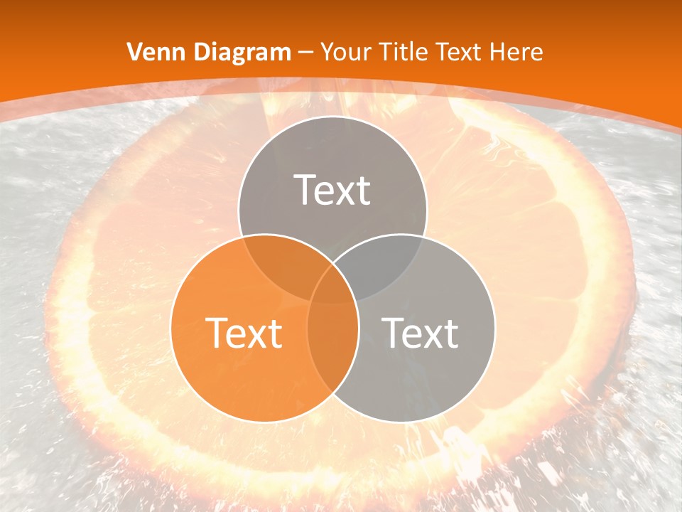 An Orange Being Squeezed Into Water With A Fork PowerPoint Template