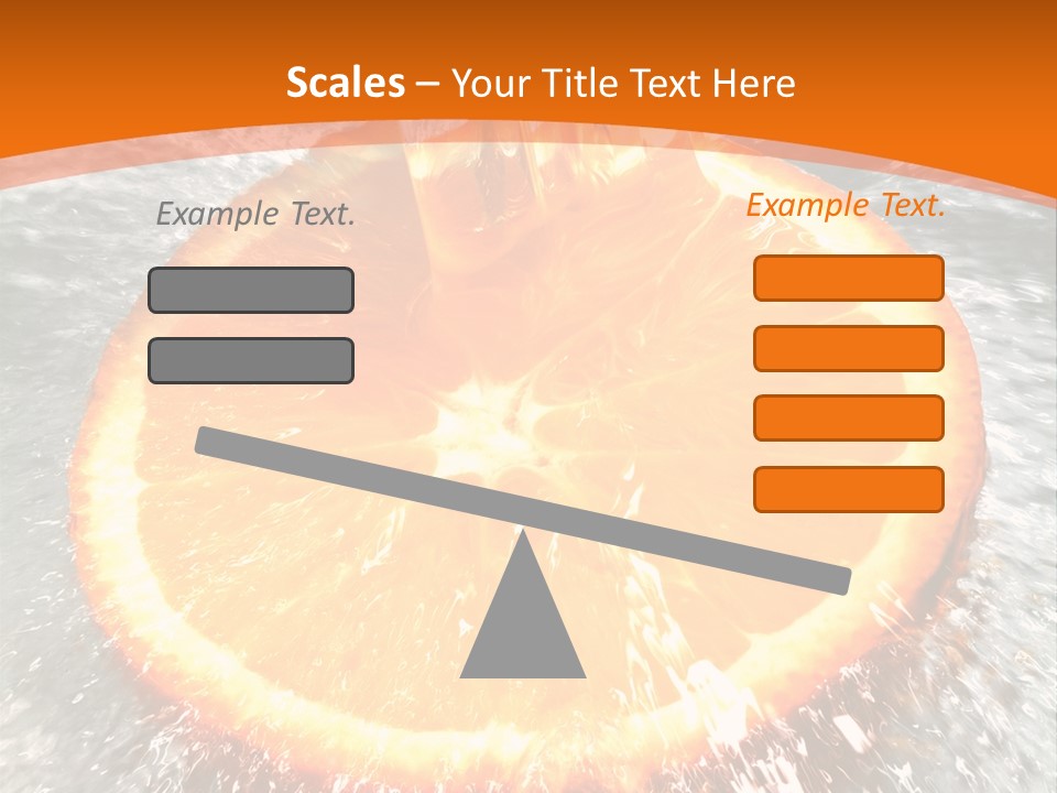An Orange Being Squeezed Into Water With A Fork PowerPoint Template