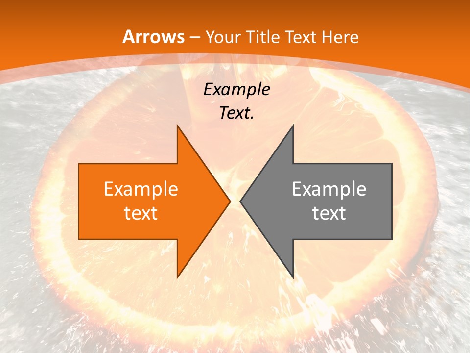 An Orange Being Squeezed Into Water With A Fork PowerPoint Template