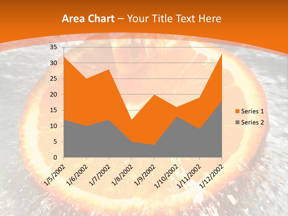 An Orange Being Squeezed Into Water With A Fork PowerPoint Template