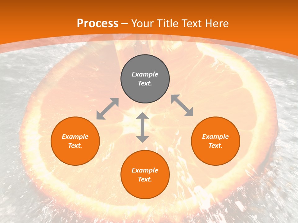 An Orange Being Squeezed Into Water With A Fork PowerPoint Template