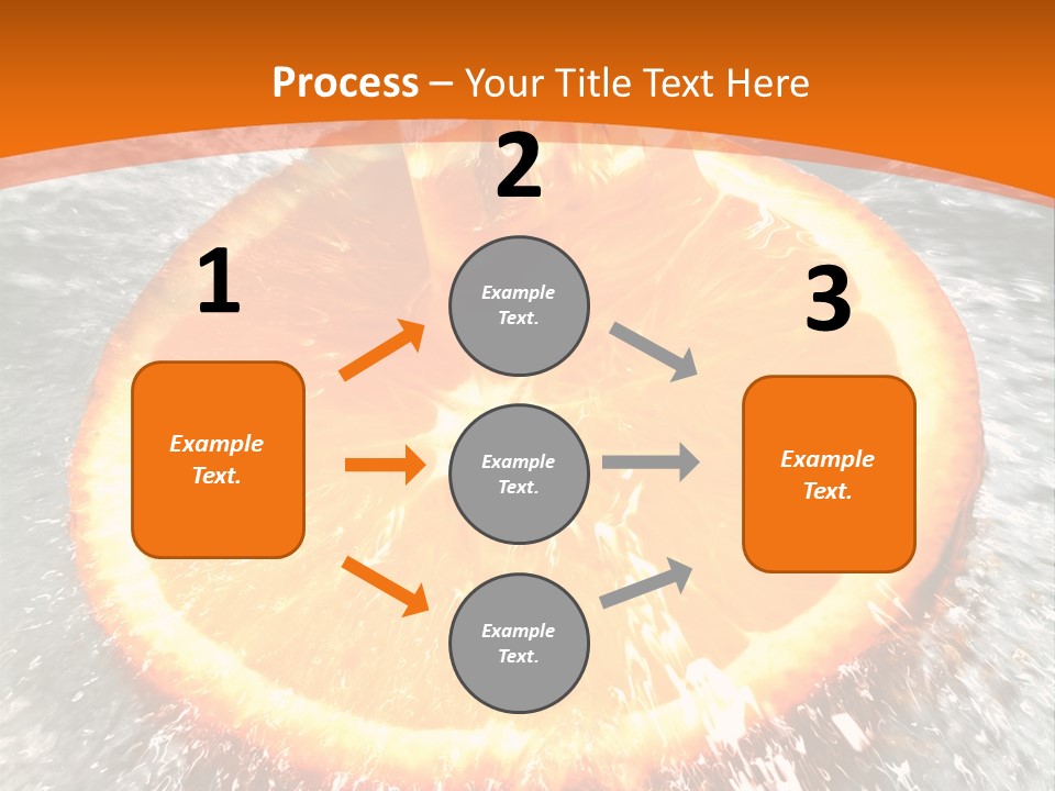 An Orange Being Squeezed Into Water With A Fork PowerPoint Template