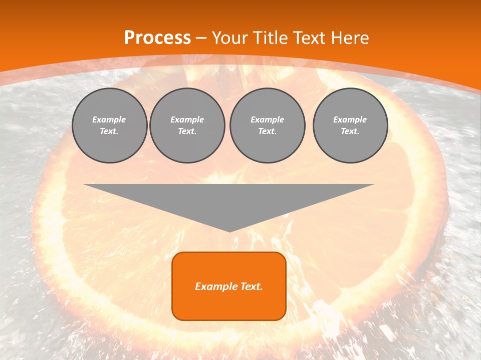 An Orange Being Squeezed Into Water With A Fork PowerPoint Template