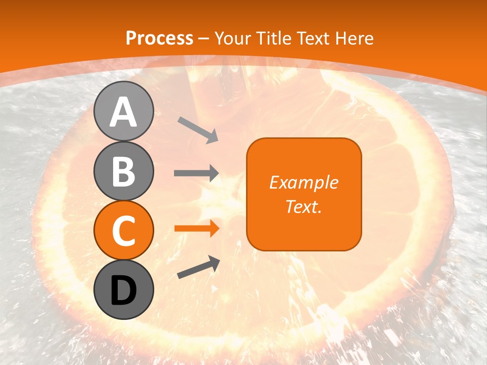 An Orange Being Squeezed Into Water With A Fork PowerPoint Template
