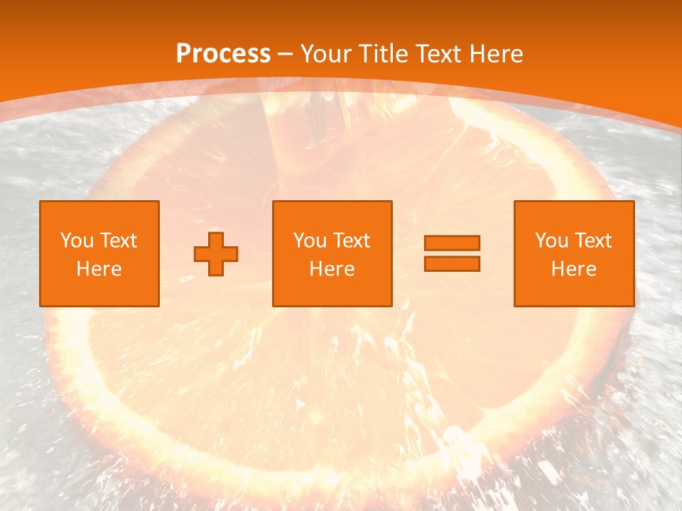 An Orange Being Squeezed Into Water With A Fork PowerPoint Template
