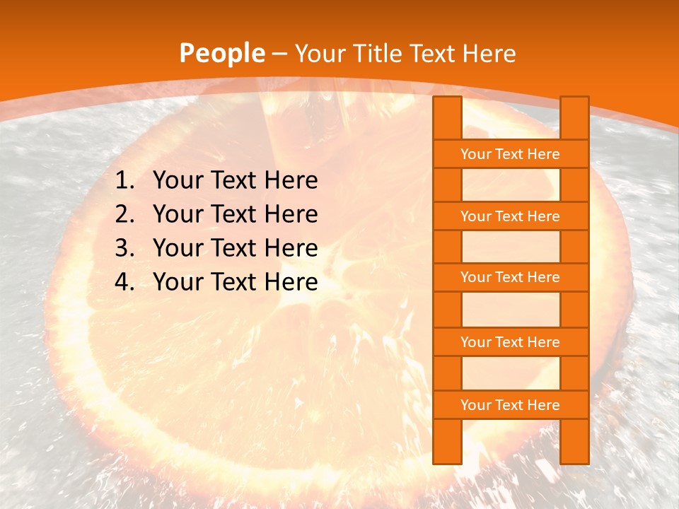 An Orange Being Squeezed Into Water With A Fork PowerPoint Template