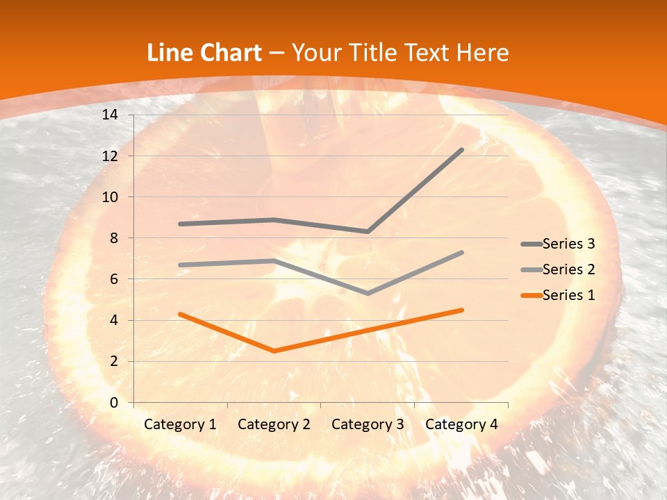 An Orange Being Squeezed Into Water With A Fork PowerPoint Template