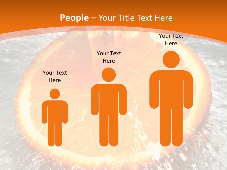 An Orange Being Squeezed Into Water With A Fork PowerPoint Template