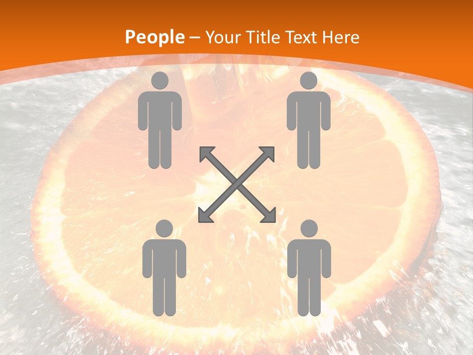 An Orange Being Squeezed Into Water With A Fork PowerPoint Template