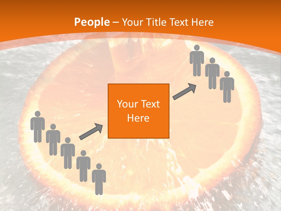 An Orange Being Squeezed Into Water With A Fork PowerPoint Template