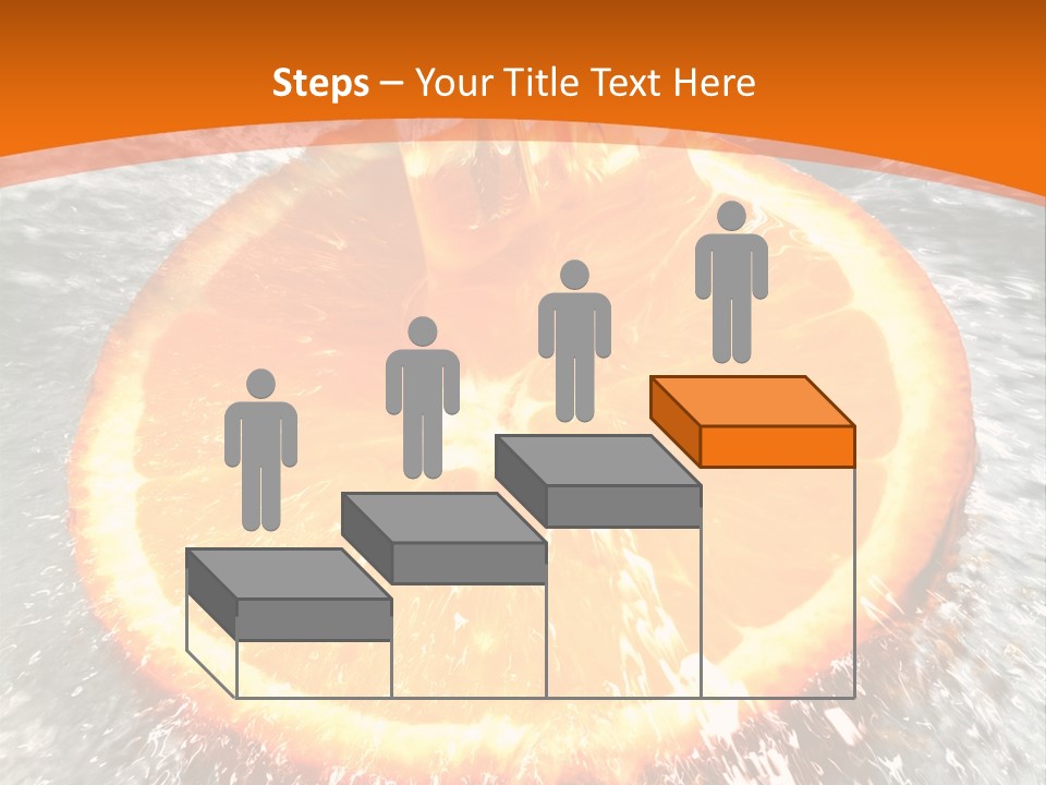An Orange Being Squeezed Into Water With A Fork PowerPoint Template