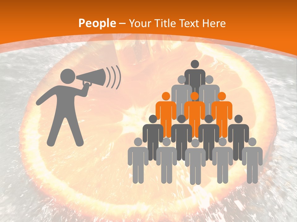 An Orange Being Squeezed Into Water With A Fork PowerPoint Template