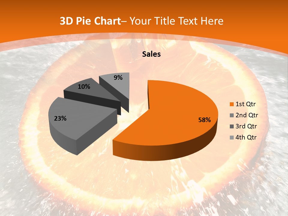 An Orange Being Squeezed Into Water With A Fork PowerPoint Template