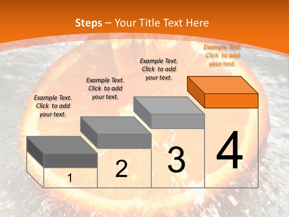 An Orange Being Squeezed Into Water With A Fork PowerPoint Template