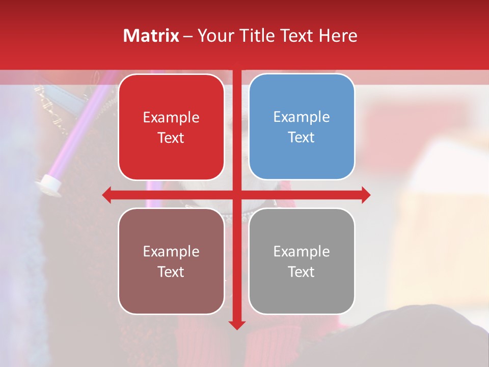 Chihuahua Wearing A Sweater Sitting On A Knitting Womans Lap PowerPoint Template