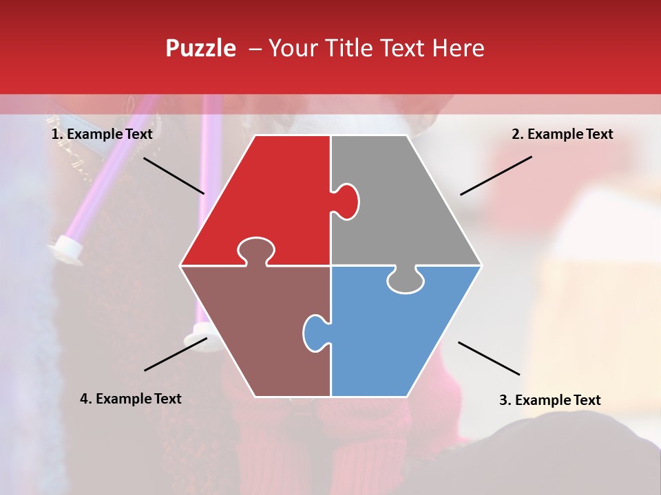 Chihuahua Wearing A Sweater Sitting On A Knitting Womans Lap PowerPoint Template