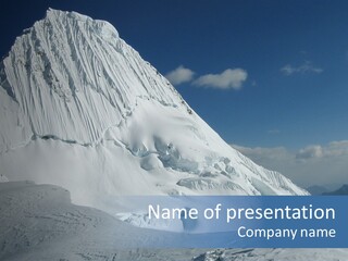 Beautiful Mountain Alpamayo PowerPoint Template