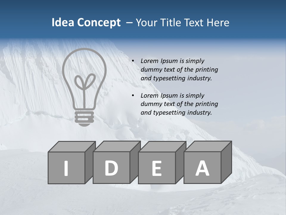 Beautiful Mountain Alpamayo PowerPoint Template