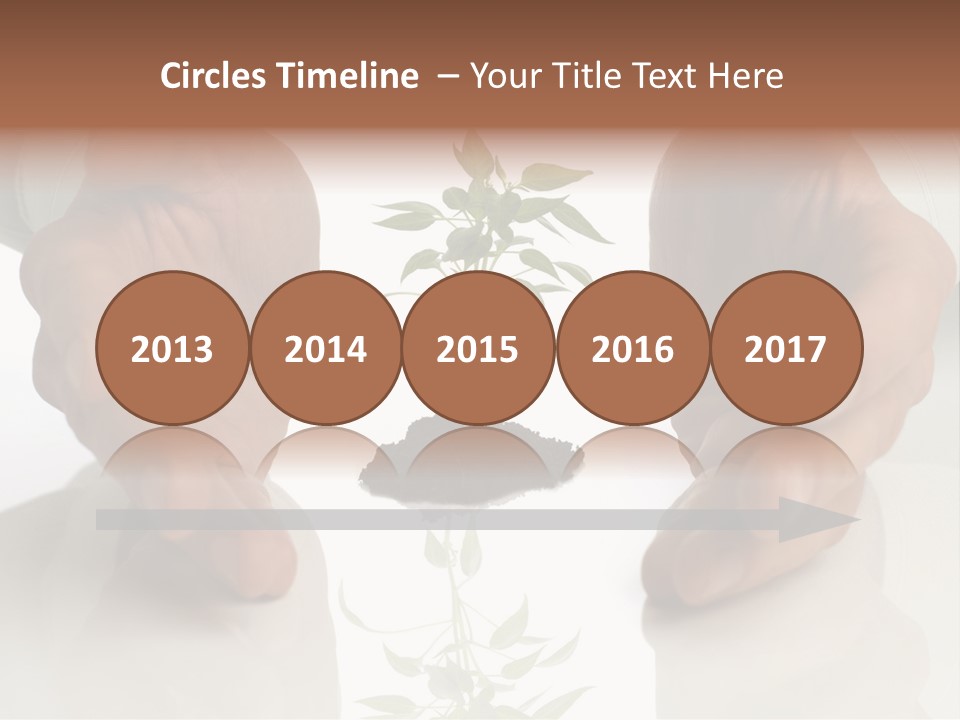 Business Men Holding A Plant Between Hands On White PowerPoint Template