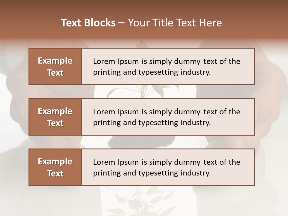 Business Men Holding A Plant Between Hands On White PowerPoint Template