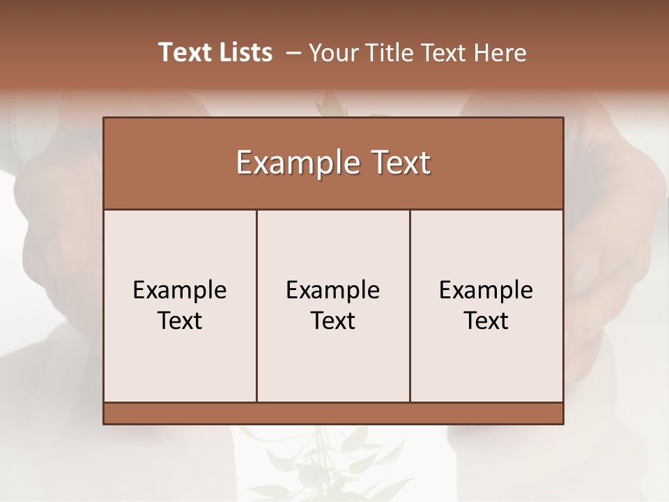 Business Men Holding A Plant Between Hands On White PowerPoint Template