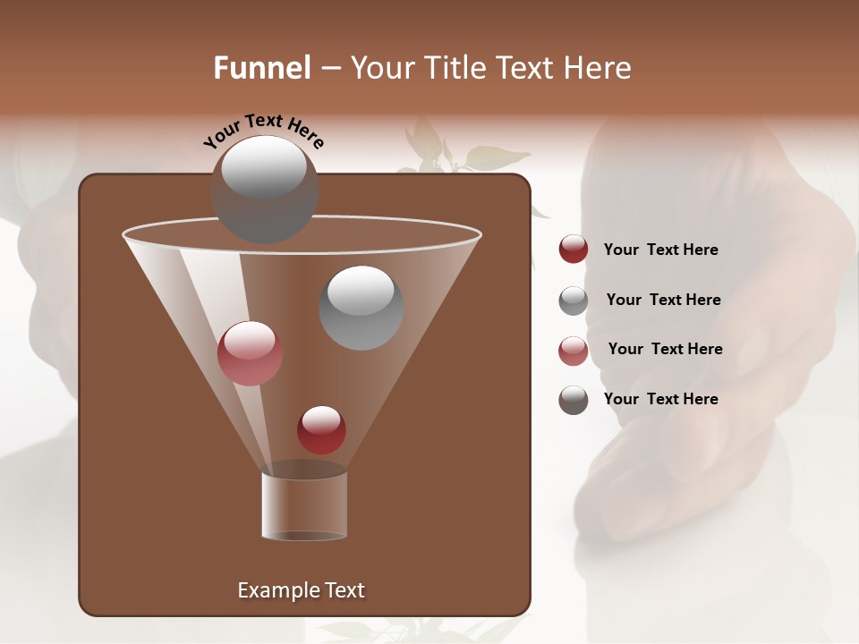 Business Men Holding A Plant Between Hands On White PowerPoint Template