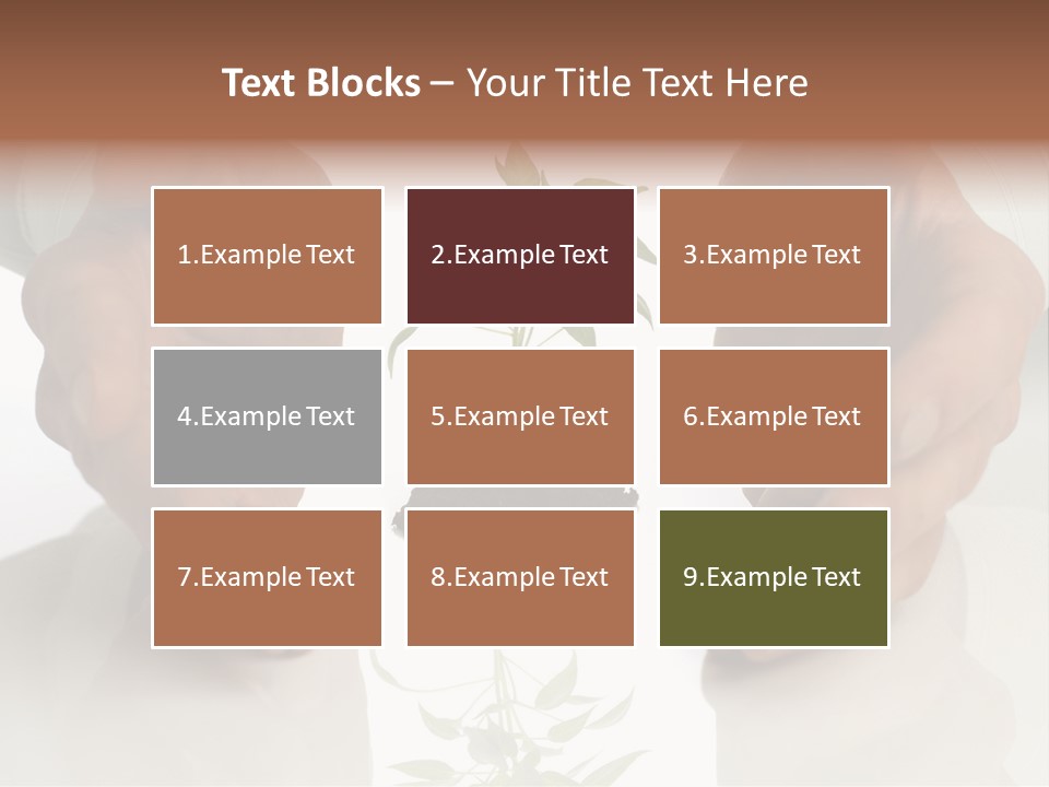 Business Men Holding A Plant Between Hands On White PowerPoint Template