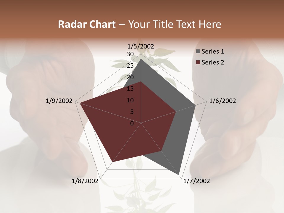 Business Men Holding A Plant Between Hands On White PowerPoint Template