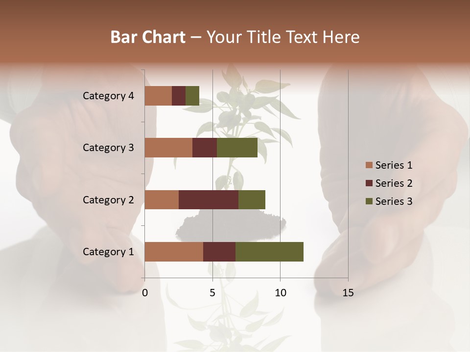 Business Men Holding A Plant Between Hands On White PowerPoint Template