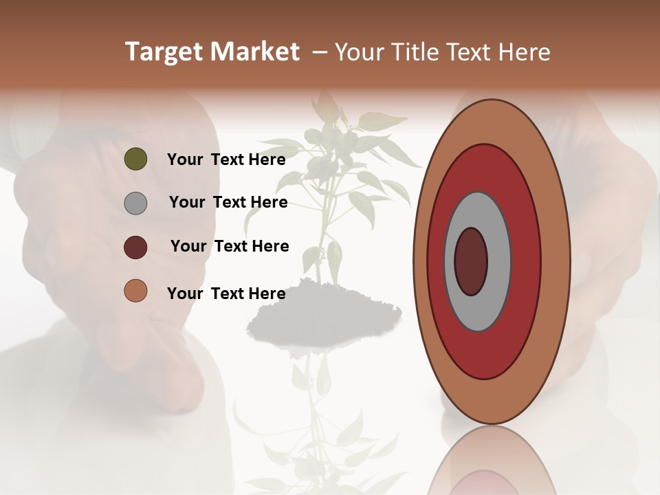 Business Men Holding A Plant Between Hands On White PowerPoint Template