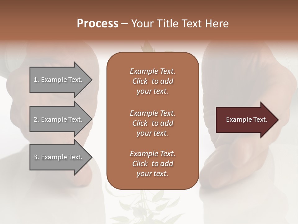 Business Men Holding A Plant Between Hands On White PowerPoint Template
