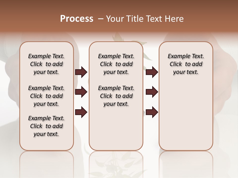 Business Men Holding A Plant Between Hands On White PowerPoint Template