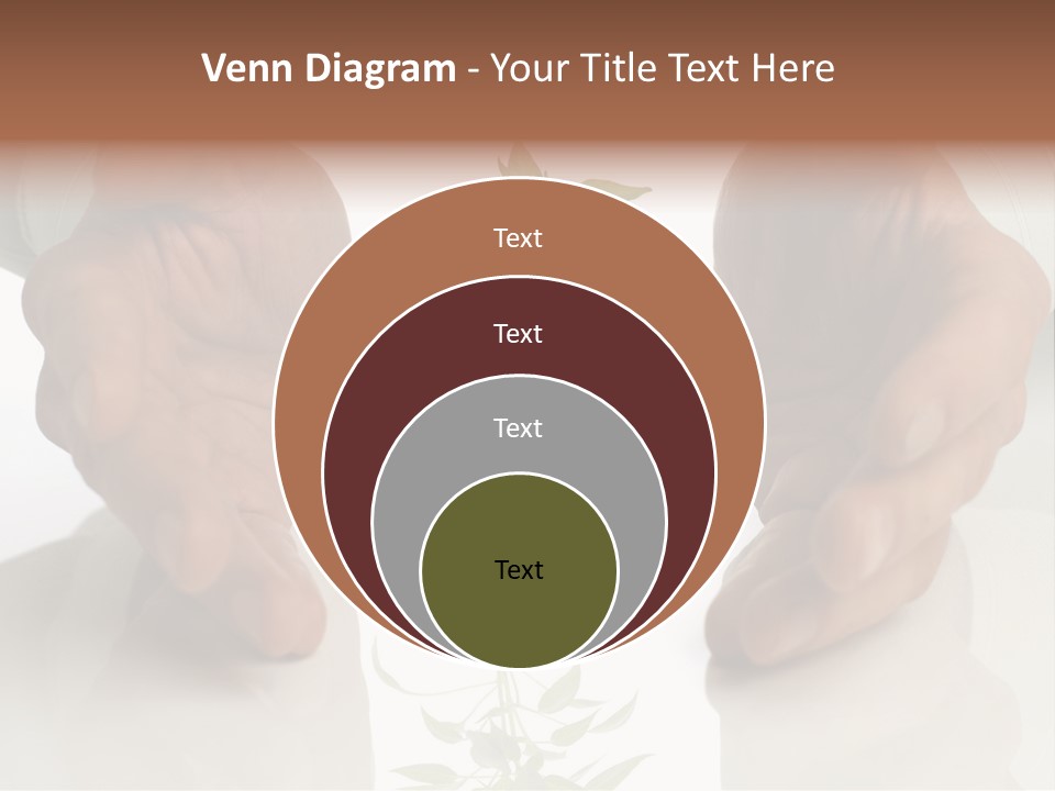 Business Men Holding A Plant Between Hands On White PowerPoint Template