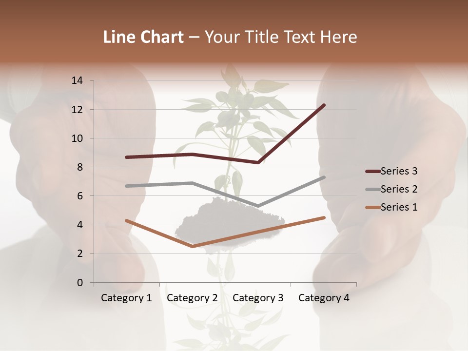 Business Men Holding A Plant Between Hands On White PowerPoint Template