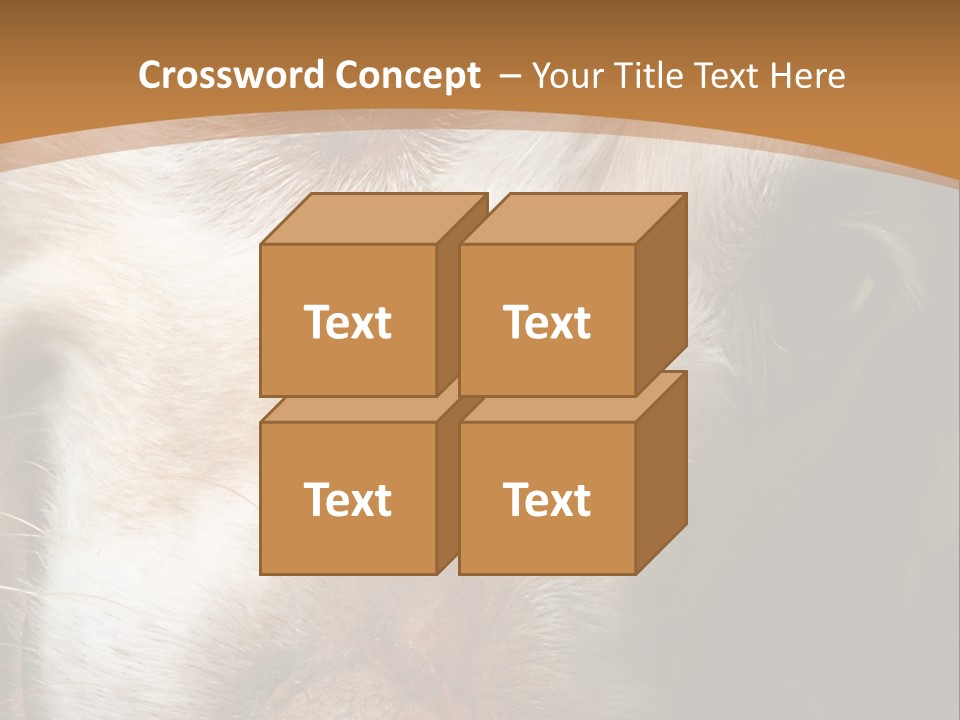 Smiling Dog, Gold Retriever Head Shot PowerPoint Template