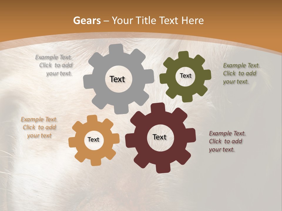 Smiling Dog, Gold Retriever Head Shot PowerPoint Template