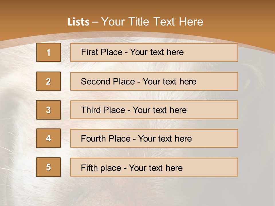 Smiling Dog, Gold Retriever Head Shot PowerPoint Template