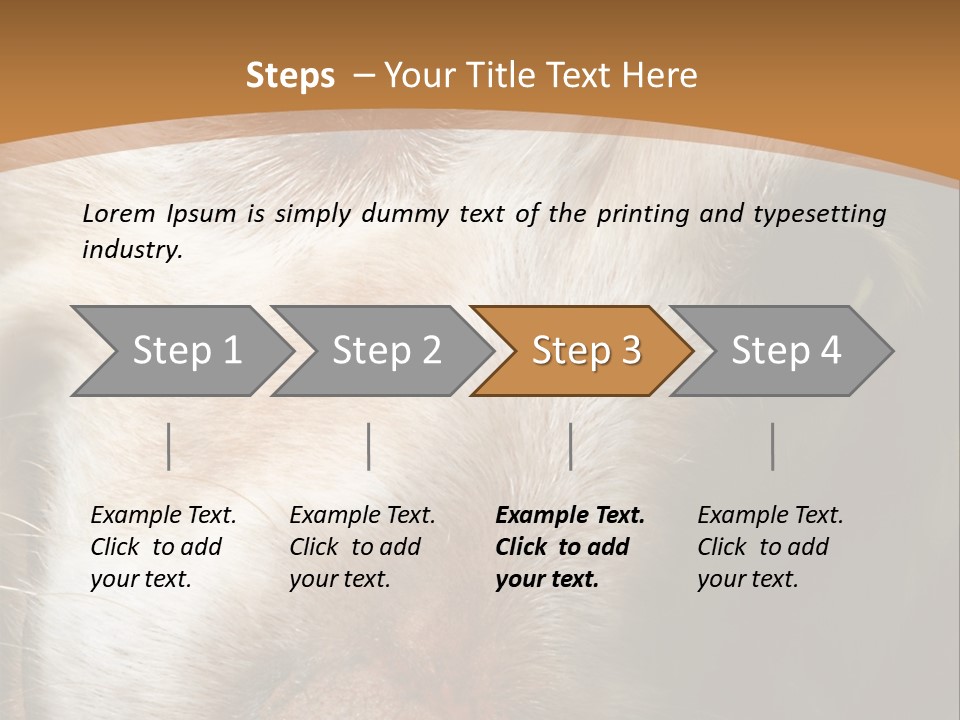 Smiling Dog, Gold Retriever Head Shot PowerPoint Template