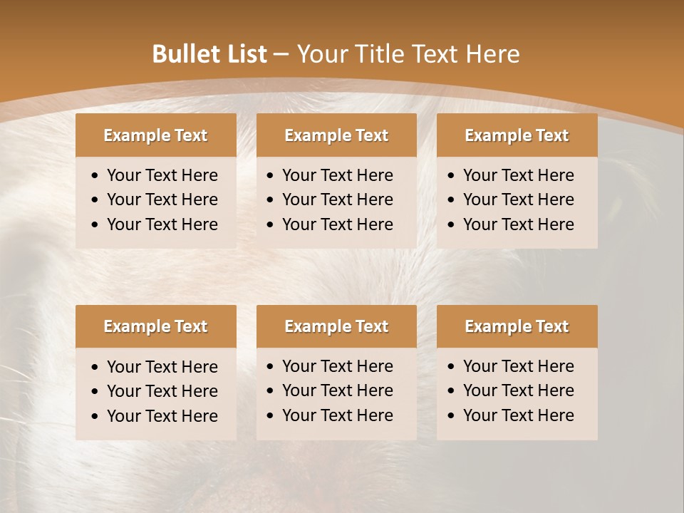 Smiling Dog, Gold Retriever Head Shot PowerPoint Template